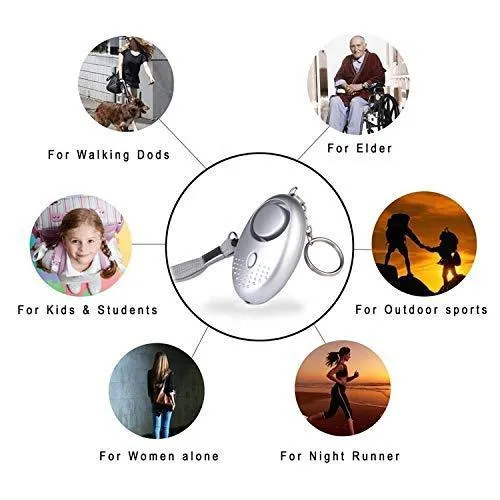 TAKECR Safe Sound Personal Alarm,2 or 3 Pack 140DB Security Alarm Safesound Keychain with LED Lights, Emergency Safety for Women, Men, Children, Elderly Self-Defense Light Women Kids (3)