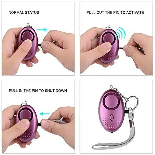 TAKECR Safe Sound Personal Alarm,2 or 3 Pack 140DB Security Alarm Safesound Keychain with LED Lights, Emergency Safety for Women, Men, Children, Elderly Self-Defense Light Women Kids (3)