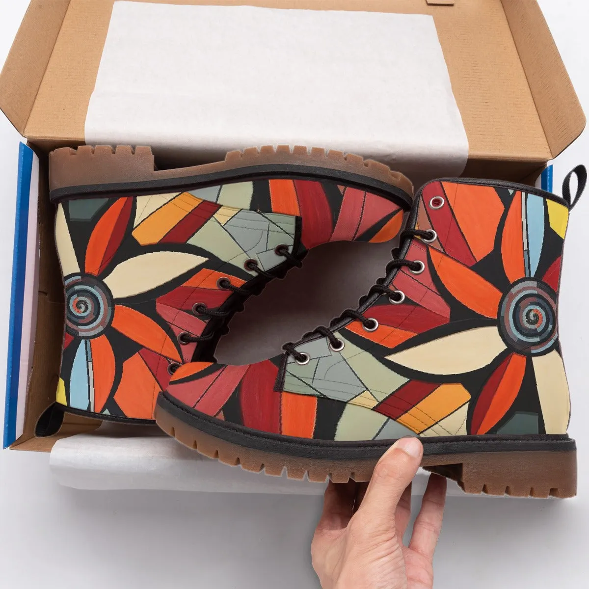 Tangerine Jazz Combat Boots