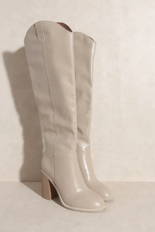 Taupe Color Knee High Boots