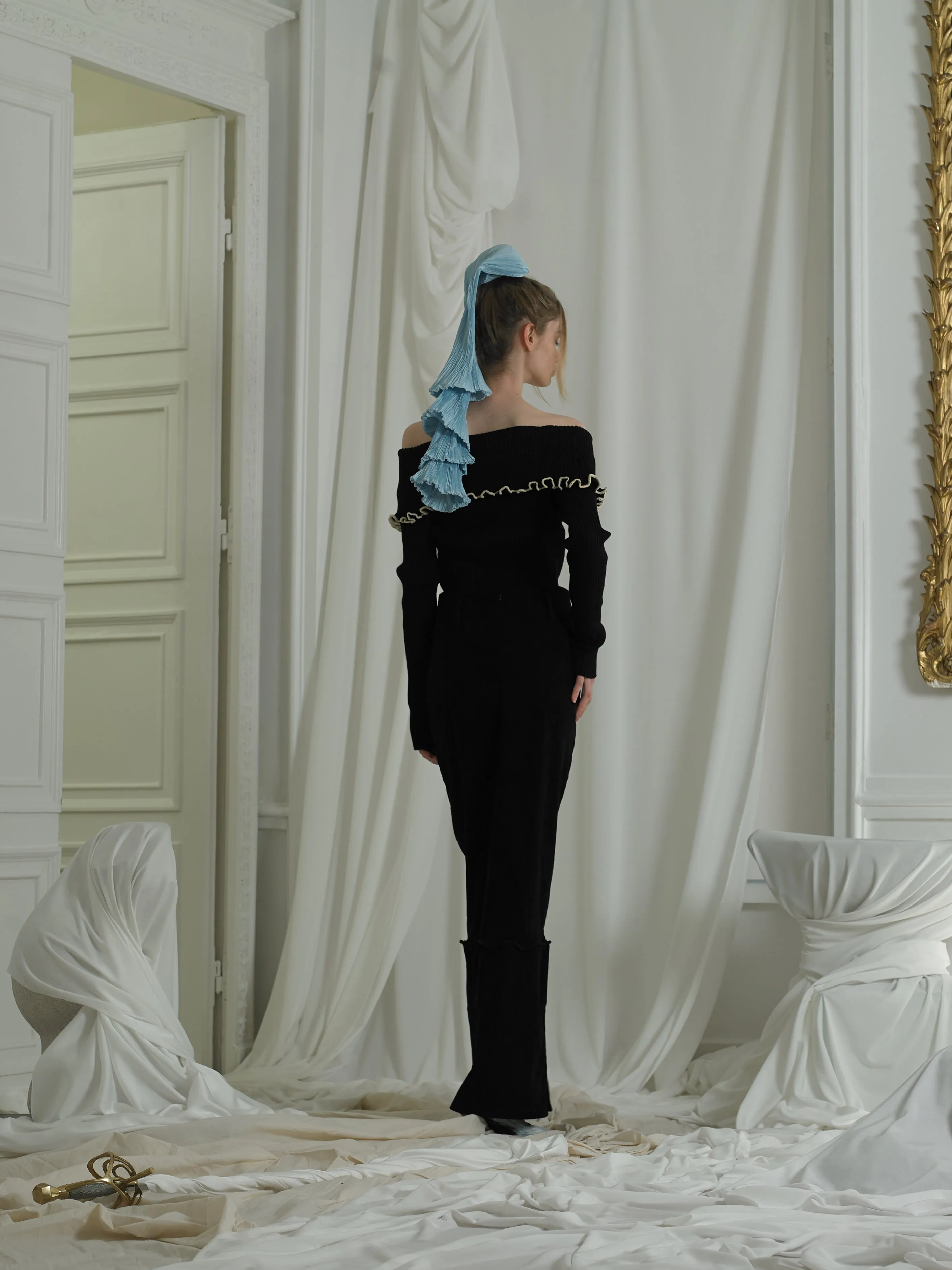 Techno-pleat Hair Tail - Ocean