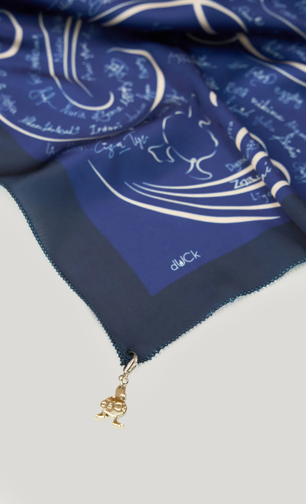 The dUCkade dUCk Satin Silk Shawl in Sapphire