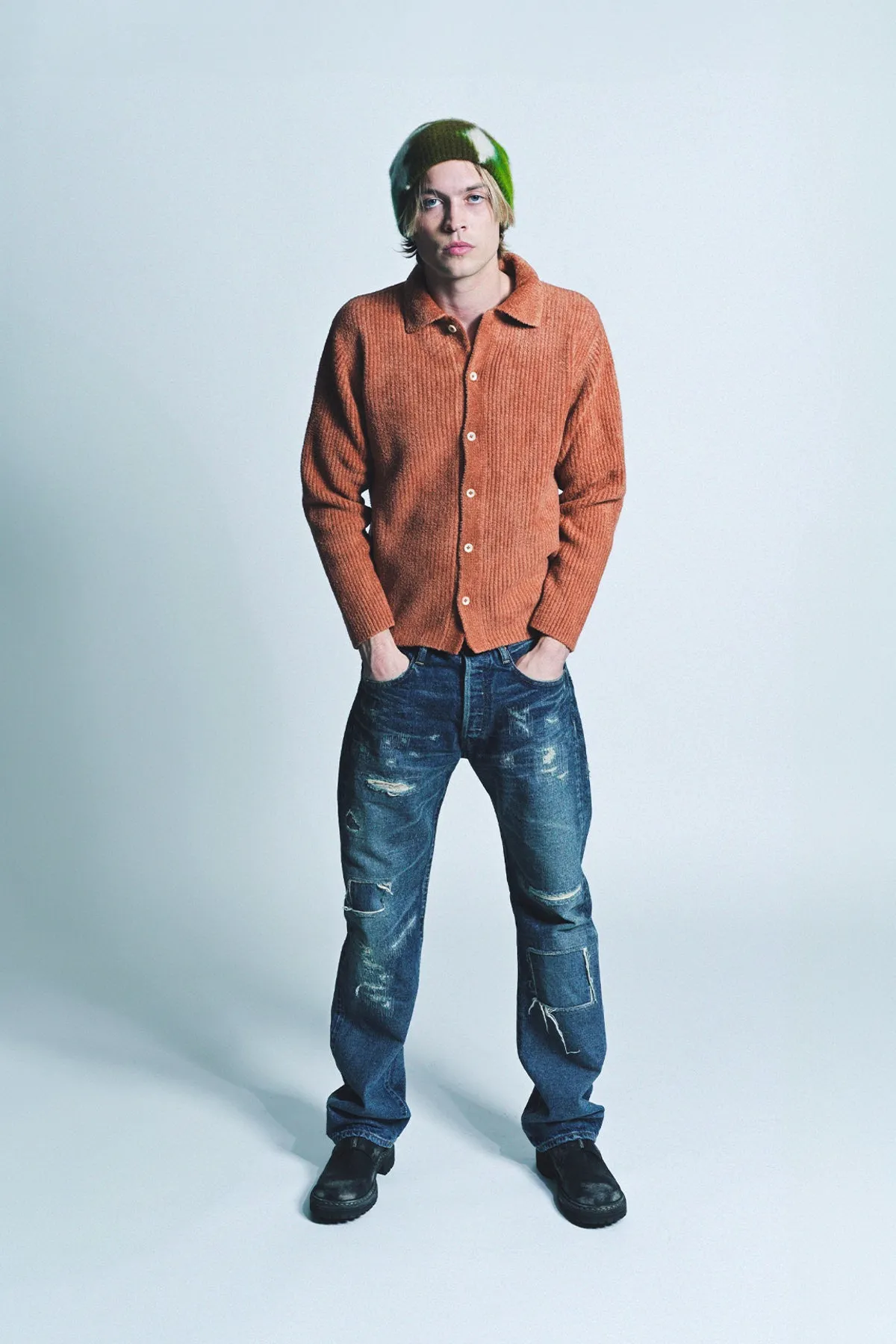 THE ELDER STATESMAN | CHENILLE LONG SLEEVE SHIRT