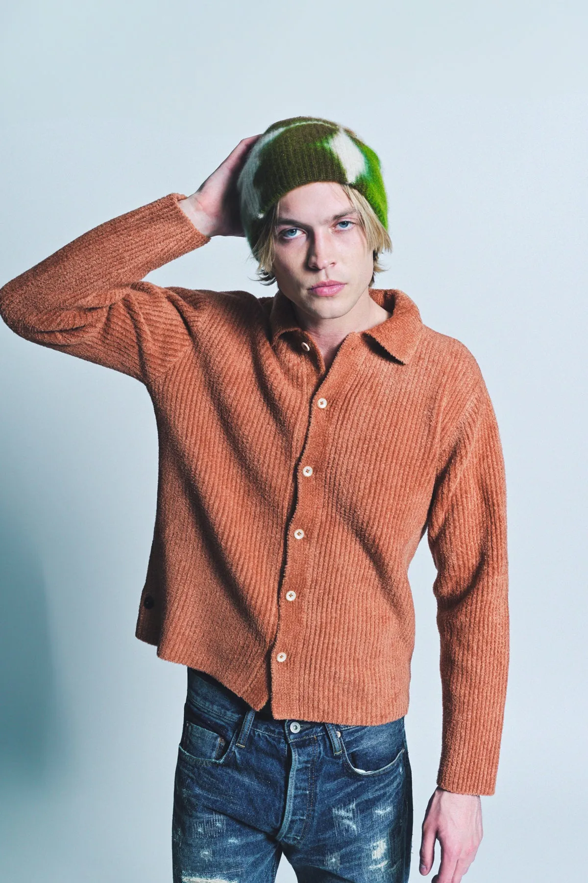 THE ELDER STATESMAN | CHENILLE LONG SLEEVE SHIRT