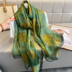 The Fabric is Soft Long Silk Satin Scarf Shawl