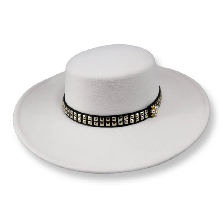 The Rockstar Fedora White