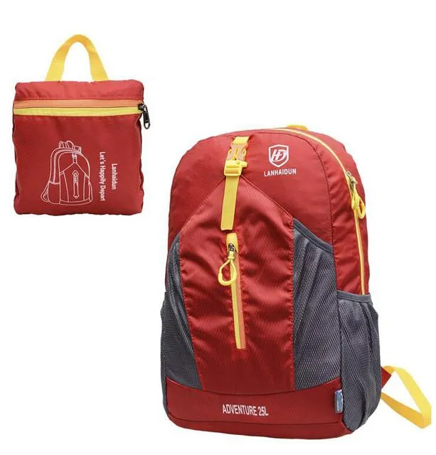 The waterproof nylon folding backpack Mountaineering