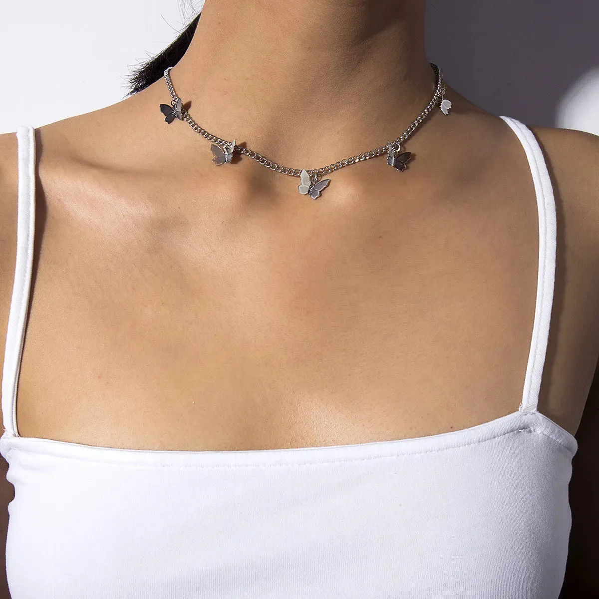 Three-Layer Silver Necklace