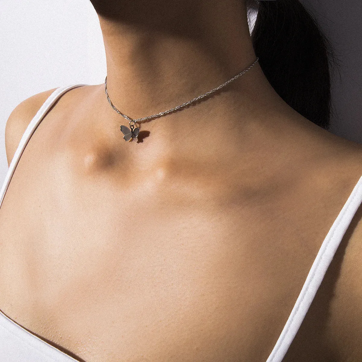 Three-Layer Silver Necklace
