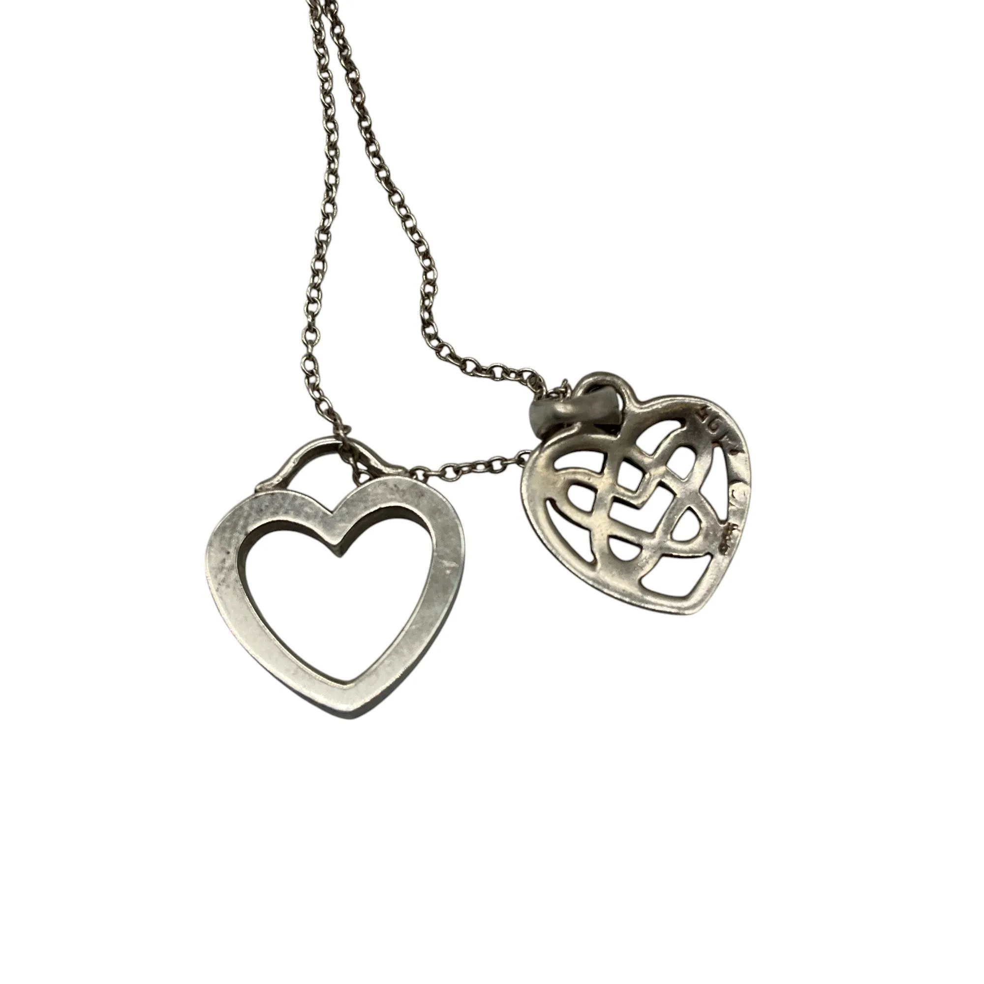 Tiffany & Co. Sterling Silver Double Heart Necklace
