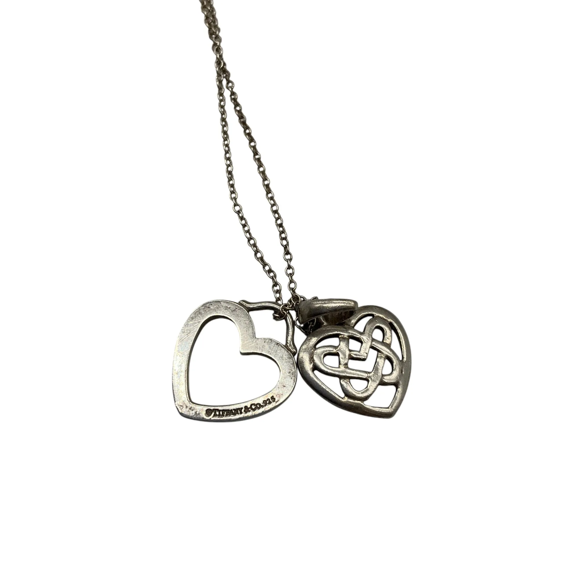Tiffany & Co. Sterling Silver Double Heart Necklace