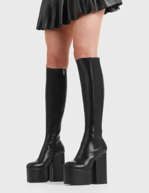 Timer Platform Knee High Boots