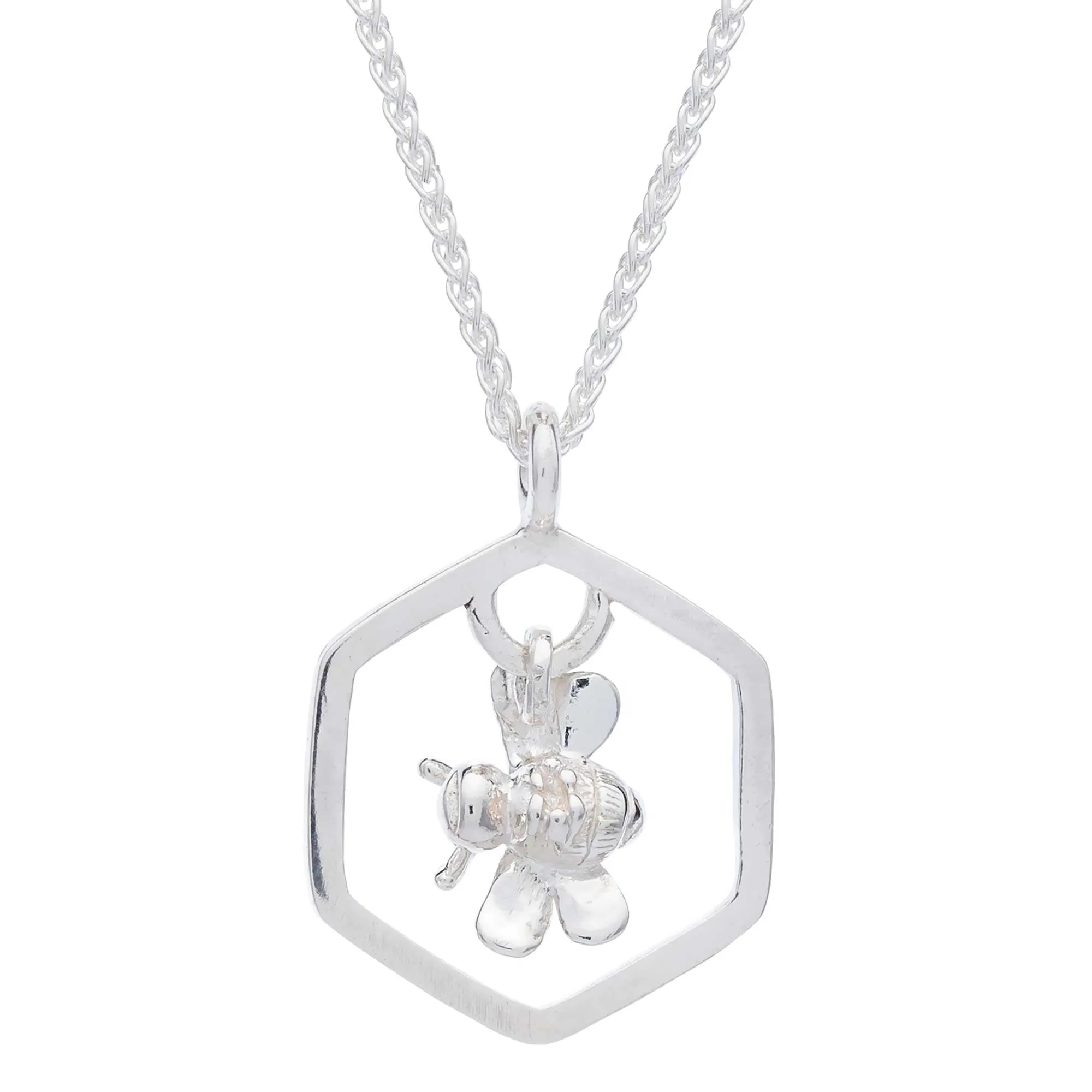Tiny Honey-Bee Silver Necklace