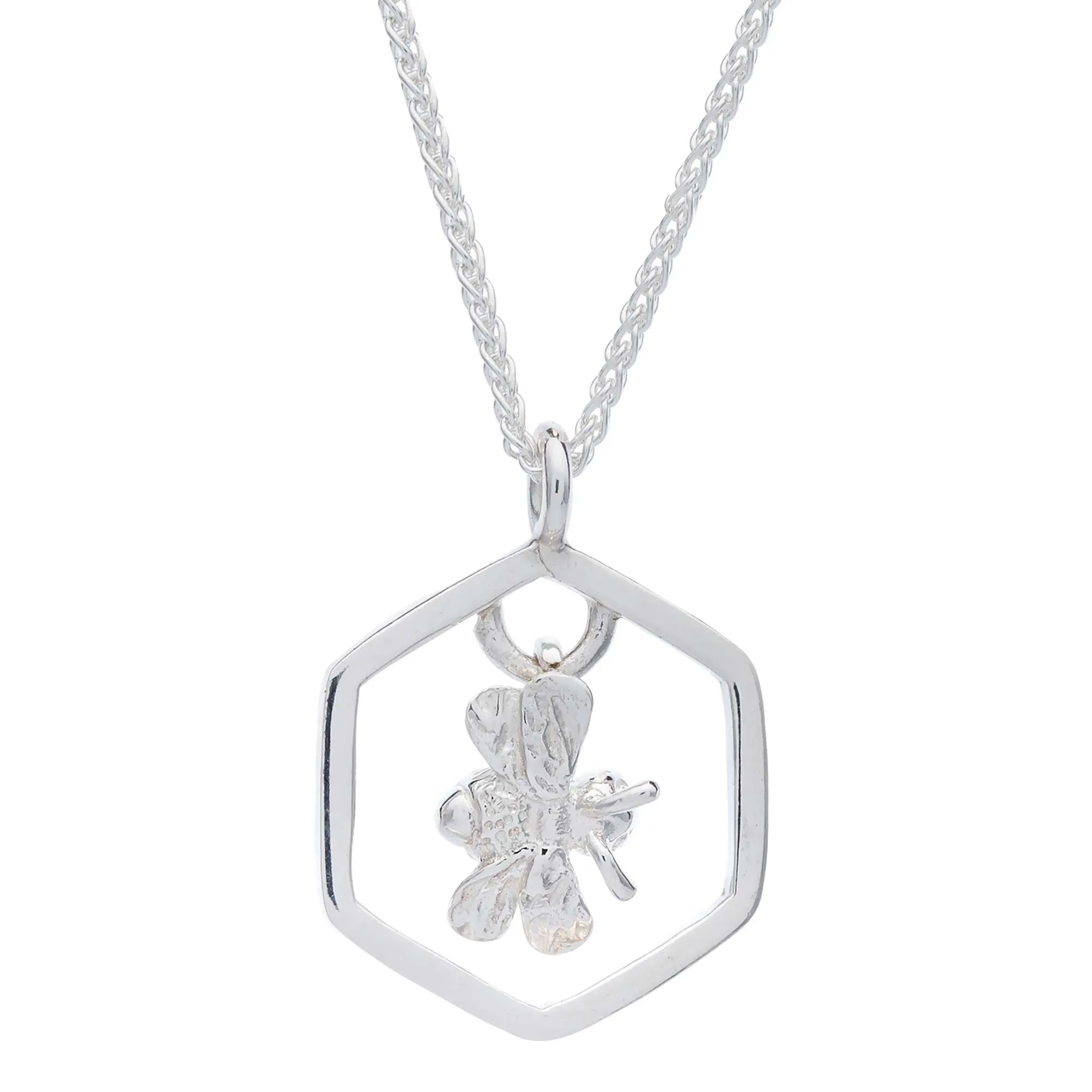 Tiny Honey-Bee Silver Necklace