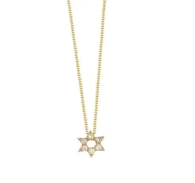Tiny Treasure Star of David Necklace in Yellow Gold