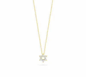 Tiny Treasure Star of David Necklace in Yellow Gold