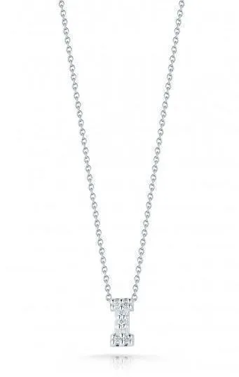 Tiny Treasures Diamond Love Letter "I" in White Gold