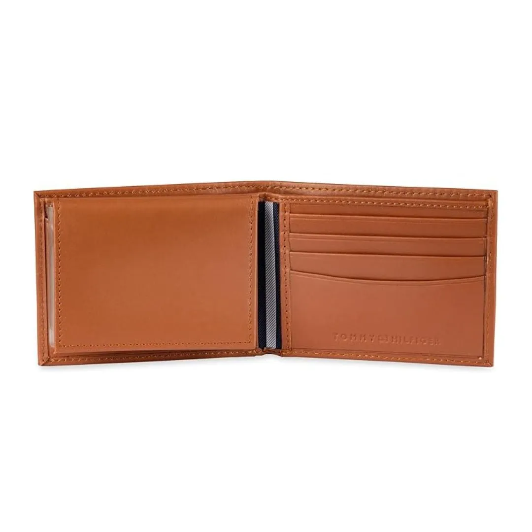 Tommy Hilfiger Leather Wallet Slim Bifold Men - TAN
