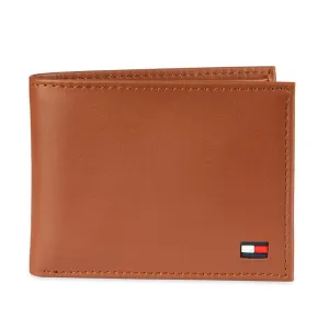 Tommy Hilfiger Leather Wallet Slim Bifold Men - TAN