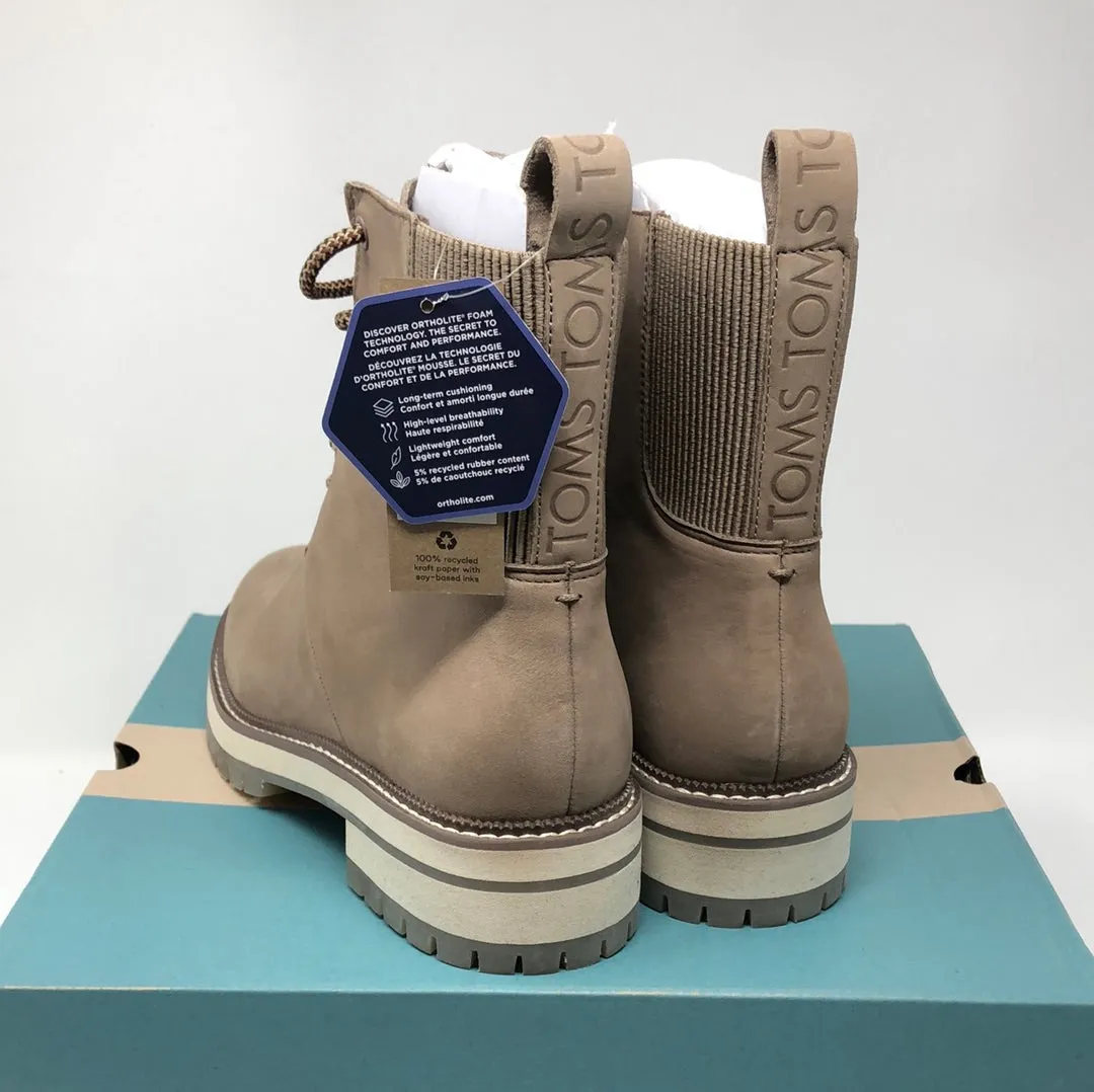 Toms Frankie Combat Boot In Neutral Tan (water resistant)