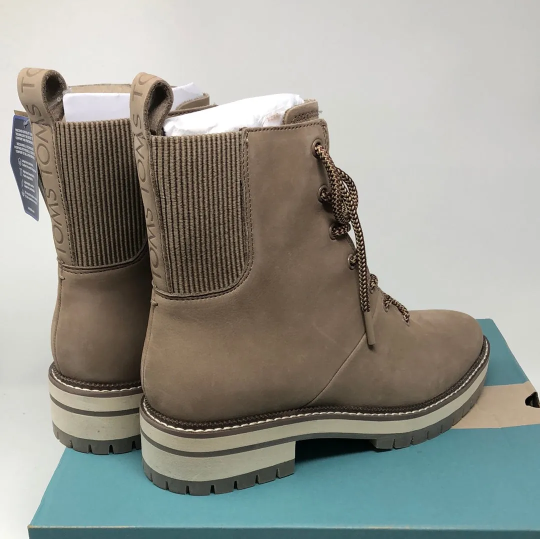 Toms Frankie Combat Boot In Neutral Tan (water resistant)