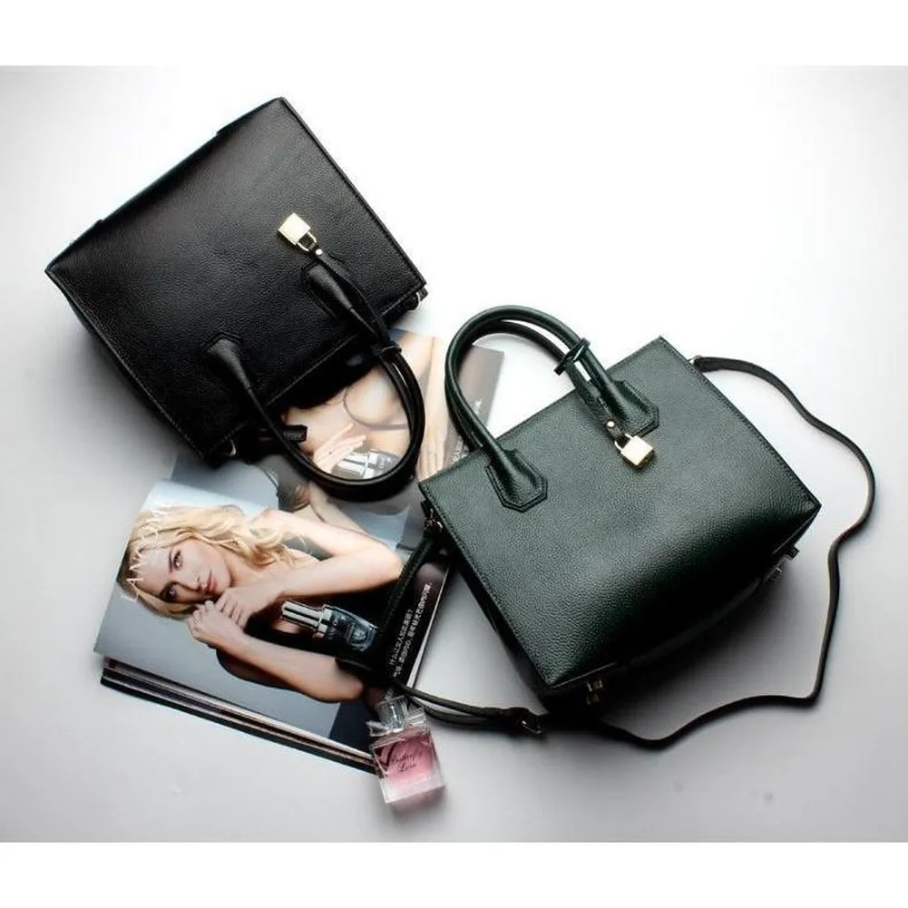 Top-Handle / Crossbody Bag  <br>Genuine-Leather