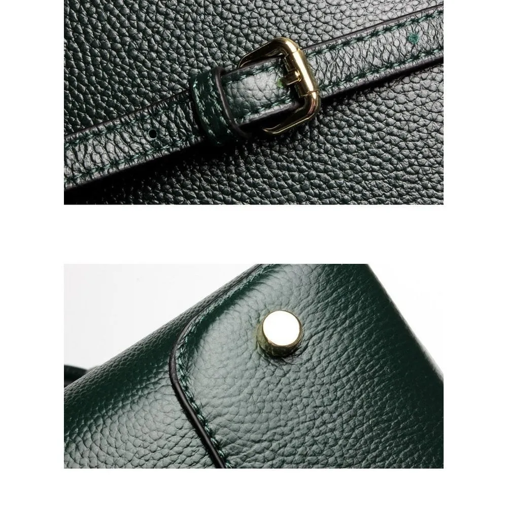 Top-Handle / Crossbody Bag  <br>Genuine-Leather