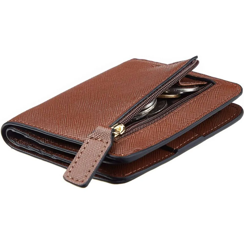 Toughergun Womens Rfid Blocking Small Compact Bifold Luxury Genuine Leather Pocket Wallet Ladies Mini Purse with ID Window | Multiple Colors and Sizes