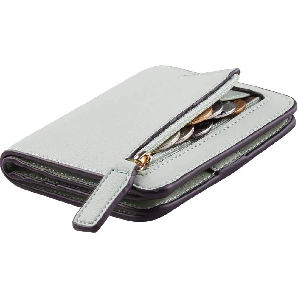 Toughergun Womens Rfid Blocking Small Compact Bifold Luxury Genuine Leather Pocket Wallet Ladies Mini Purse with ID Window | Multiple Colors and Sizes
