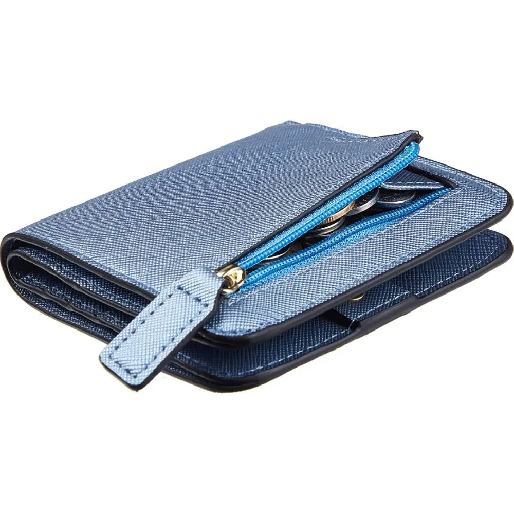 Toughergun Womens Rfid Blocking Small Compact Bifold Luxury Genuine Leather Pocket Wallet Ladies Mini Purse with ID Window | Multiple Colors and Sizes