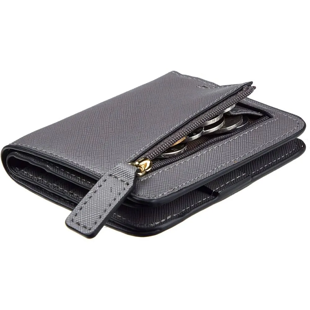 Toughergun Womens Rfid Blocking Small Compact Bifold Luxury Genuine Leather Pocket Wallet Ladies Mini Purse with ID Window | Multiple Colors and Sizes