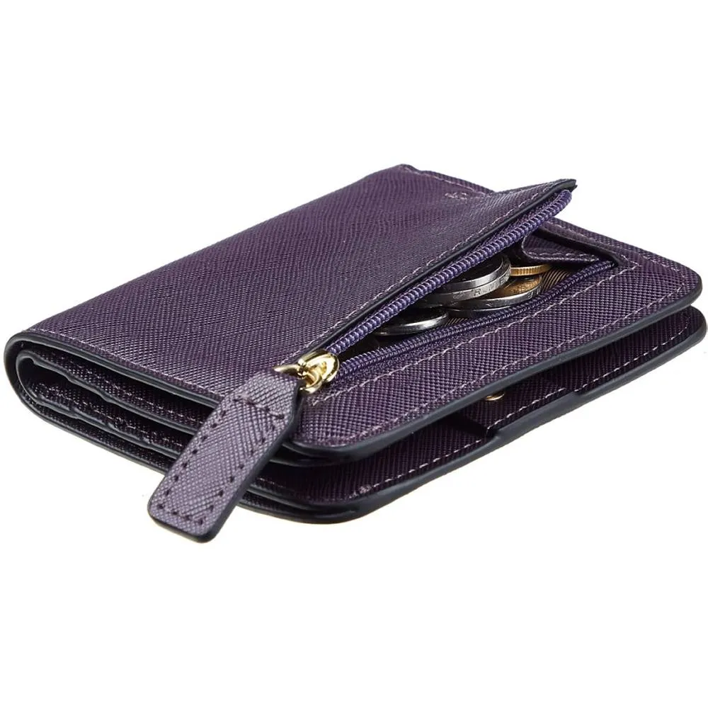 Toughergun Womens Rfid Blocking Small Compact Bifold Luxury Genuine Leather Pocket Wallet Ladies Mini Purse with ID Window | Multiple Colors and Sizes