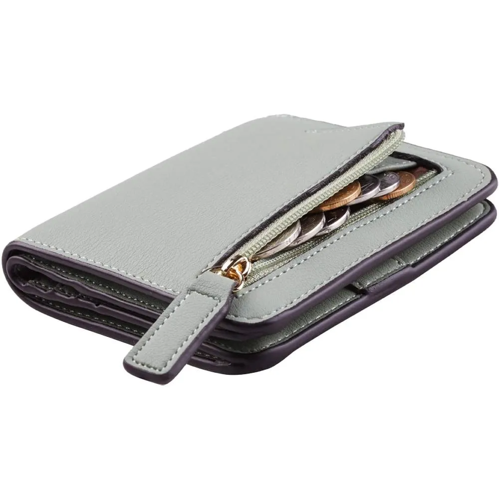 Toughergun Womens Rfid Blocking Small Compact Bifold Luxury Genuine Leather Pocket Wallet Ladies Mini Purse with ID Window | Multiple Colors and Sizes