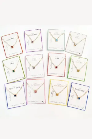 Treasure Jewels Birthstone Gold Dipped Necklaces