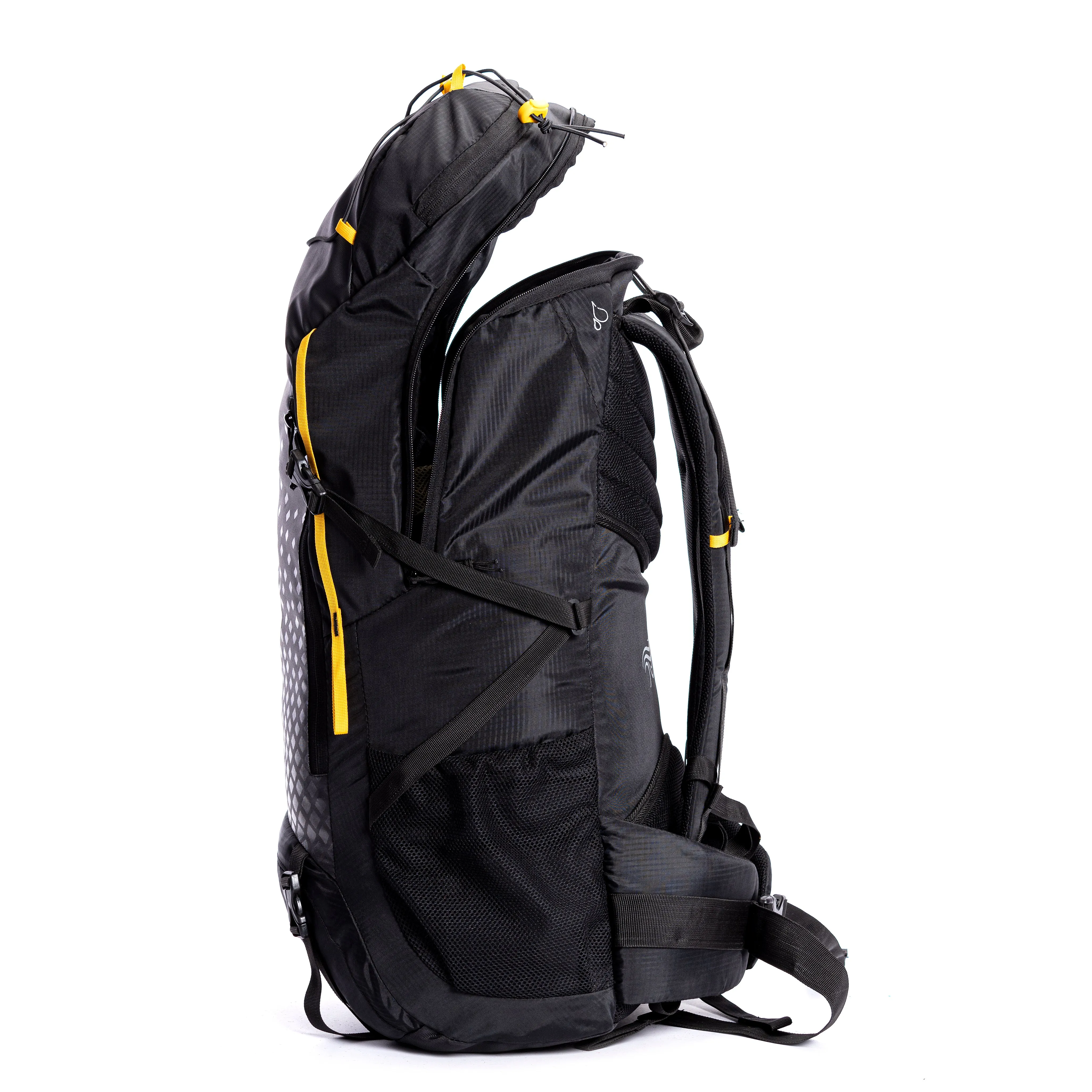 Tripole Air Trekking and Travel Rucksack with Rain Cover and Laptop Sleeve | 3 Year Warranty | Green Jacquard | 62 Litres