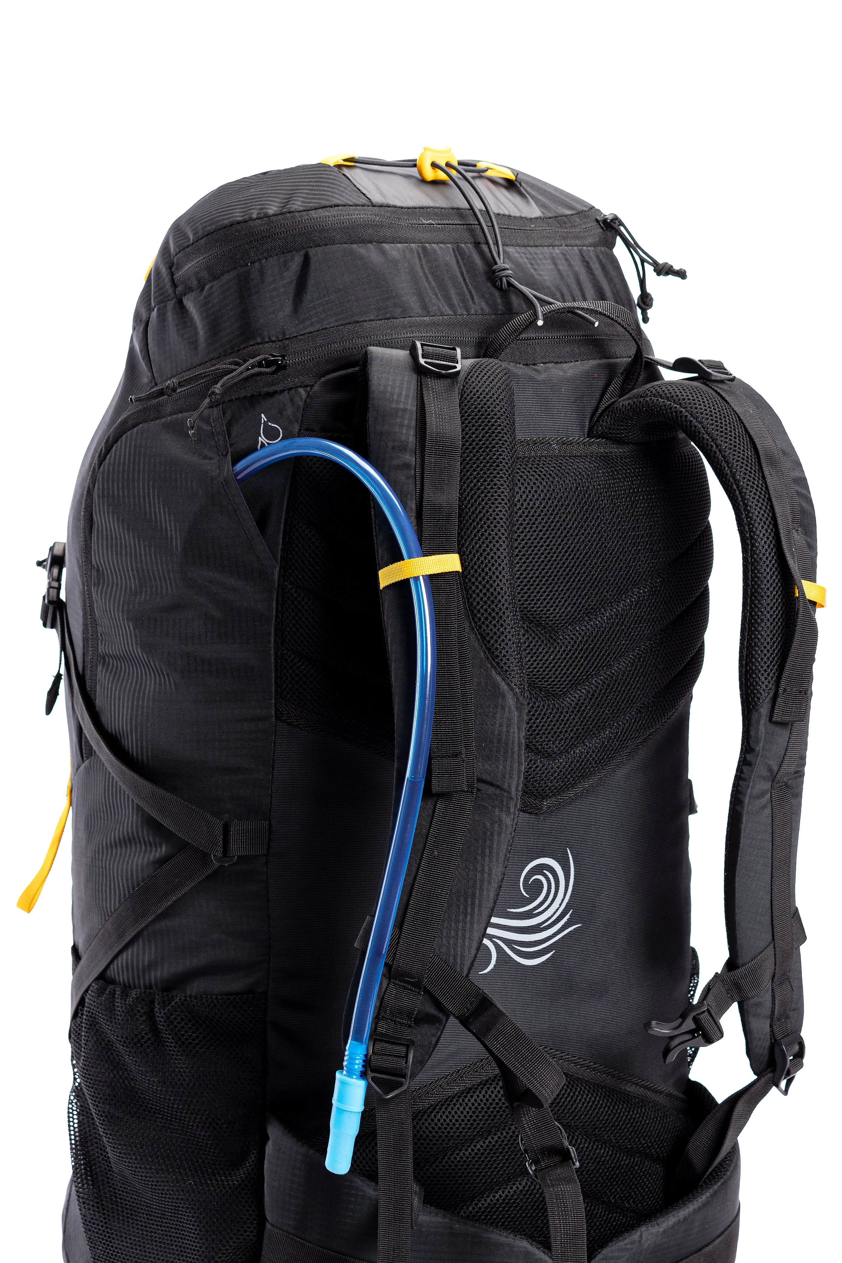 Tripole Air Trekking and Travel Rucksack with Rain Cover and Laptop Sleeve | 3 Year Warranty | Green Jacquard | 62 Litres