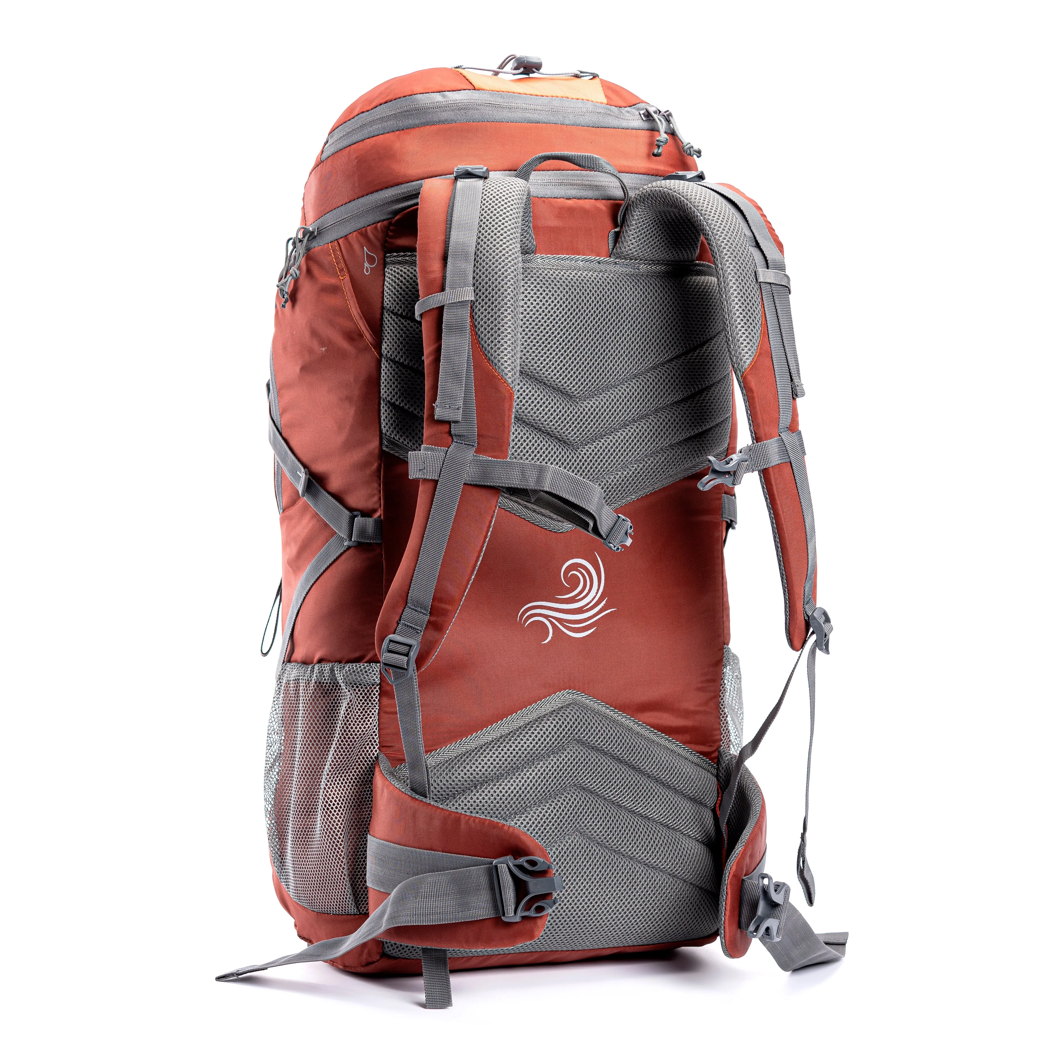 Tripole Air Trekking and Travel Rucksack with Rain Cover and Laptop Sleeve | 3 Year Warranty | Green Jacquard | 62 Litres