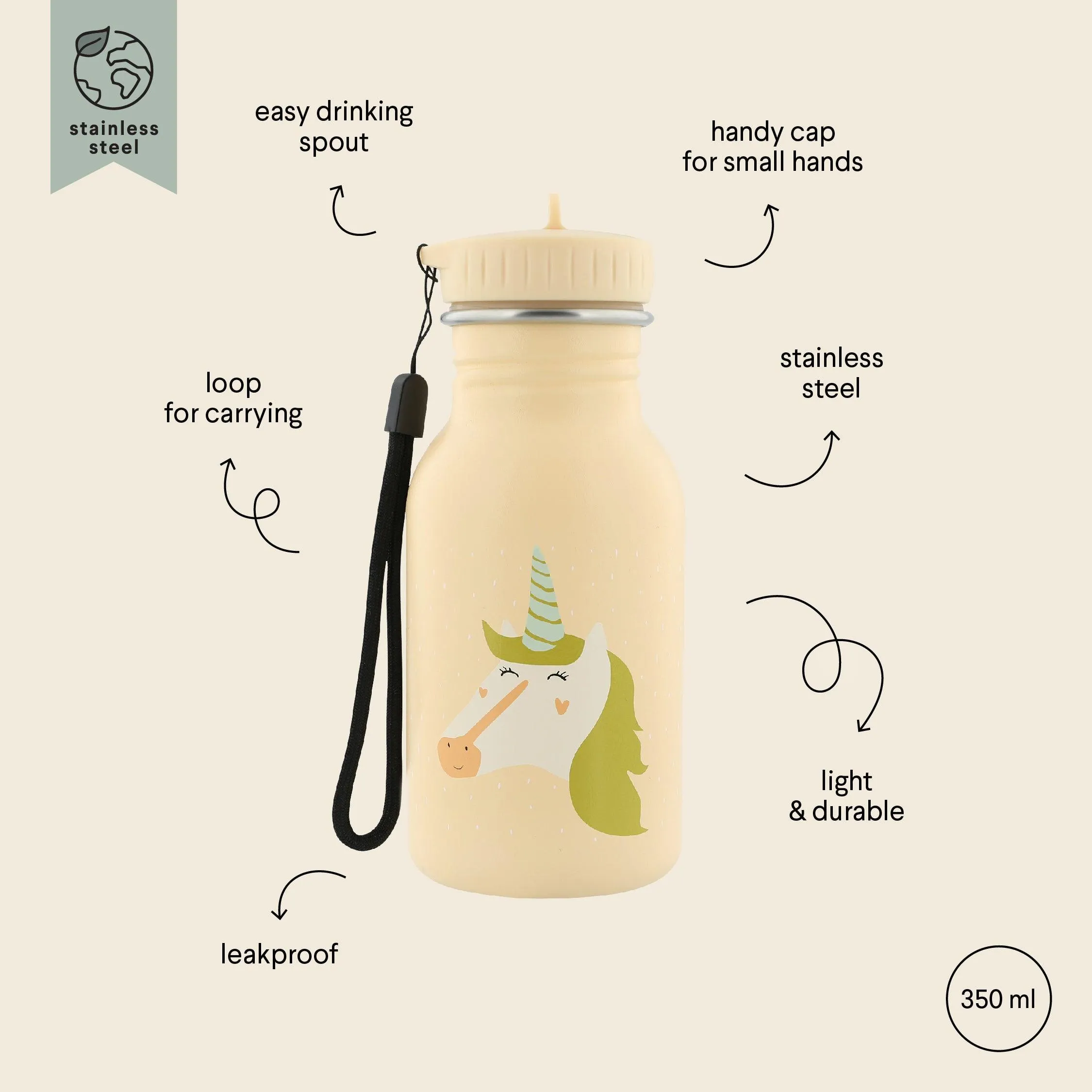 Trixie Kids Bottle 350ml - Mrs Unicorn