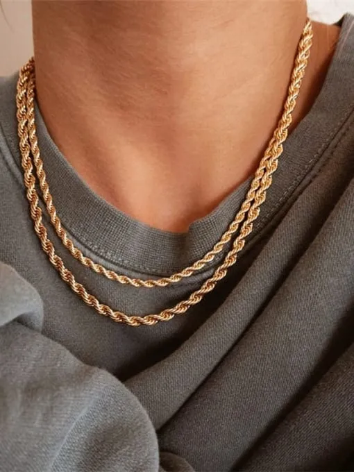 TWIST CHAIN NECKLACE // 2 SIZES