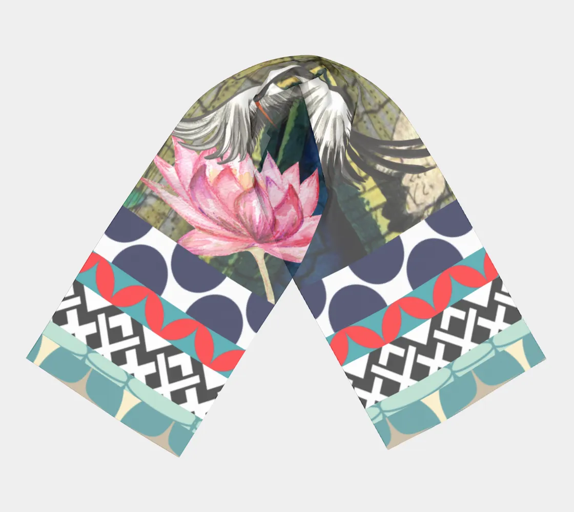 Two Cranes Scarf III