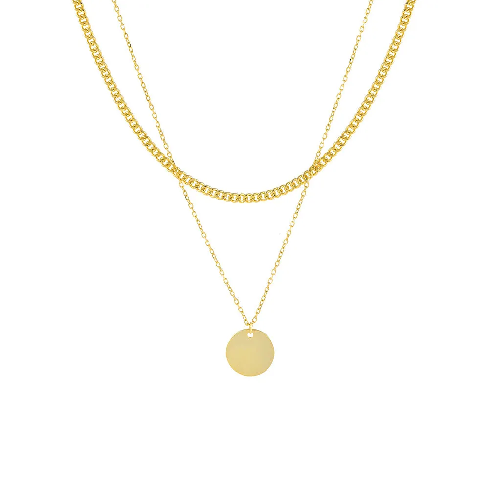 Two In One Coin X Cuban Chain Necklace