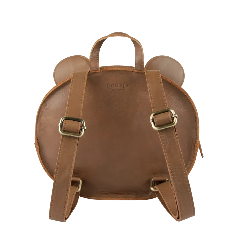 Umi Schoolbag | Bear | Cognac Classic Leather