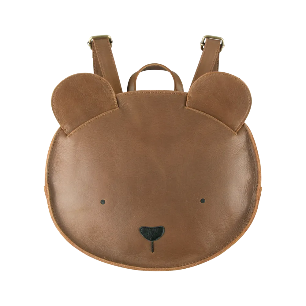 Umi Schoolbag | Bear | Cognac Classic Leather