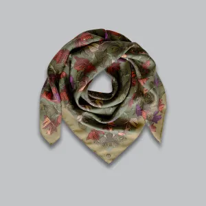 Under the Bougainvillea' Silk Scarf