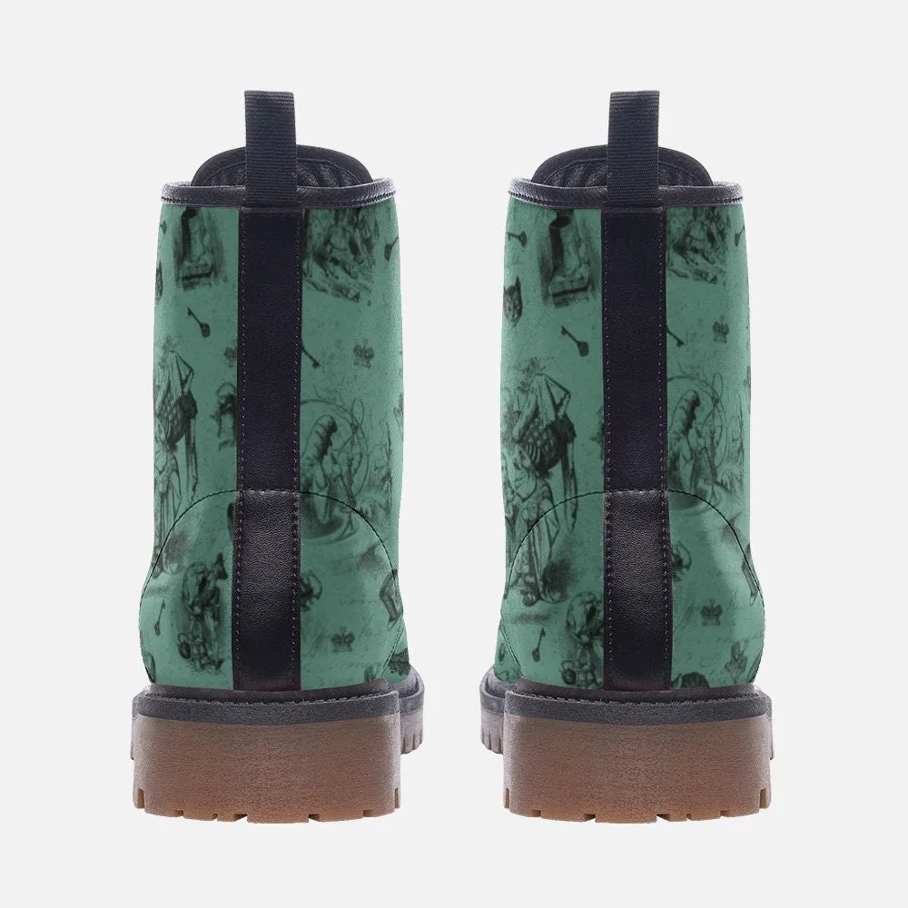Unify Original - Alice in Wonderland Vegan Leather Combat Boots
