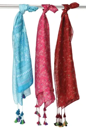 Up-Cycled Silk Sari Scarves
