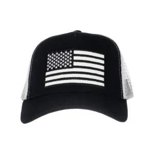 USA Flag White Mesh Trucker Hat
