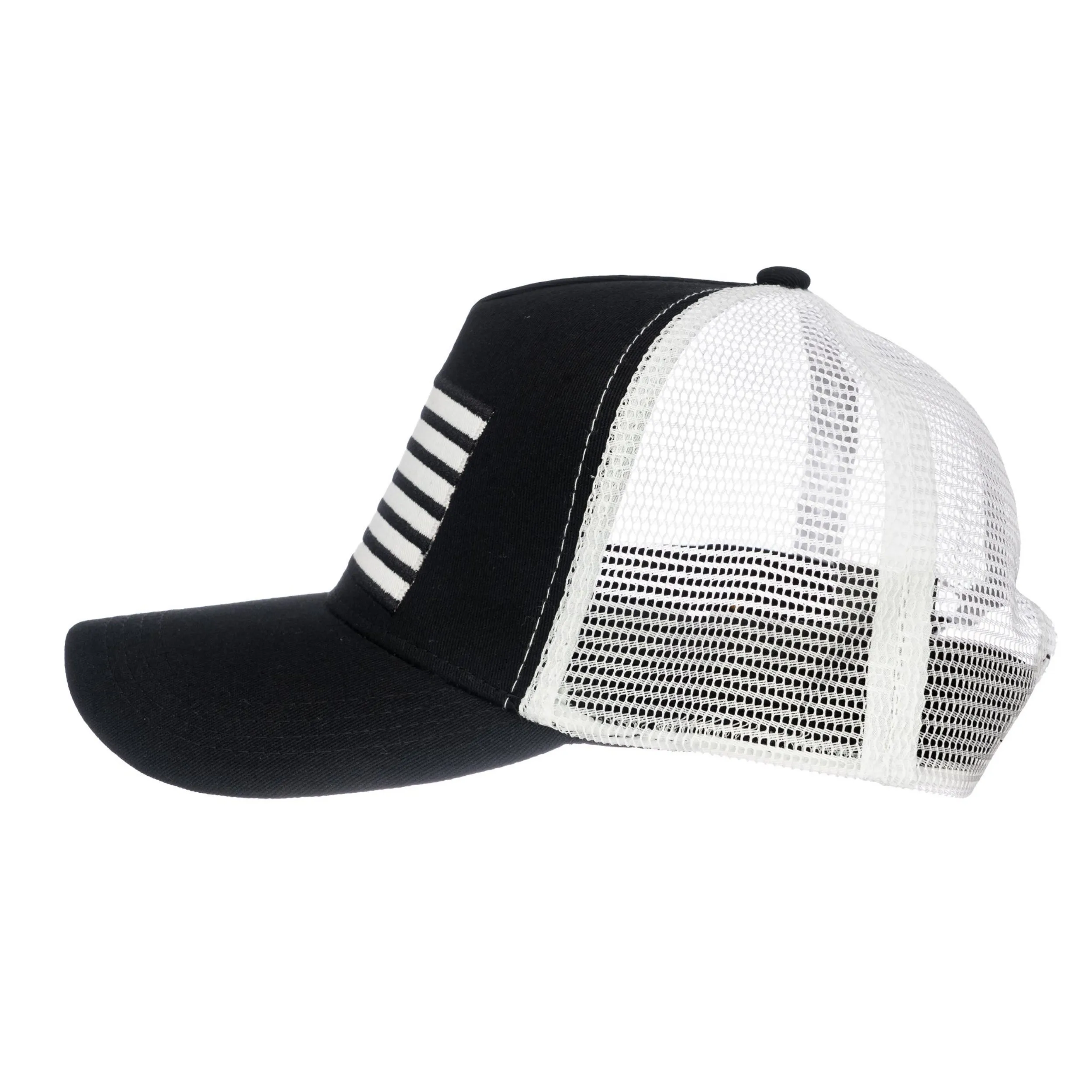 USA Flag White Mesh Trucker Hat