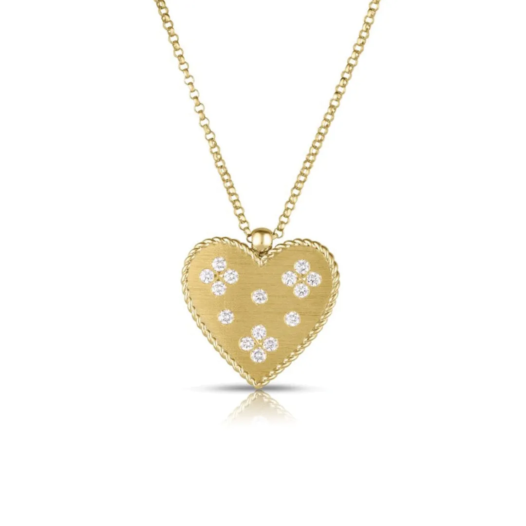 Venetian Princess Large Diamond Heart Necklace