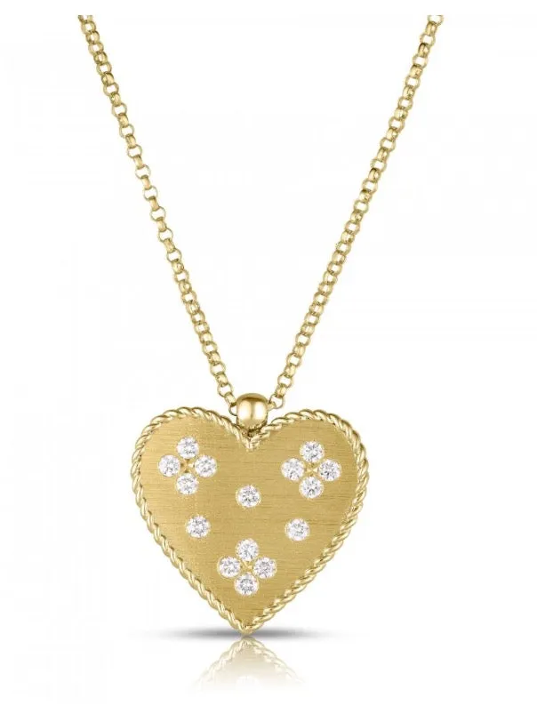 Venetian Princess Large Diamond Heart Necklace